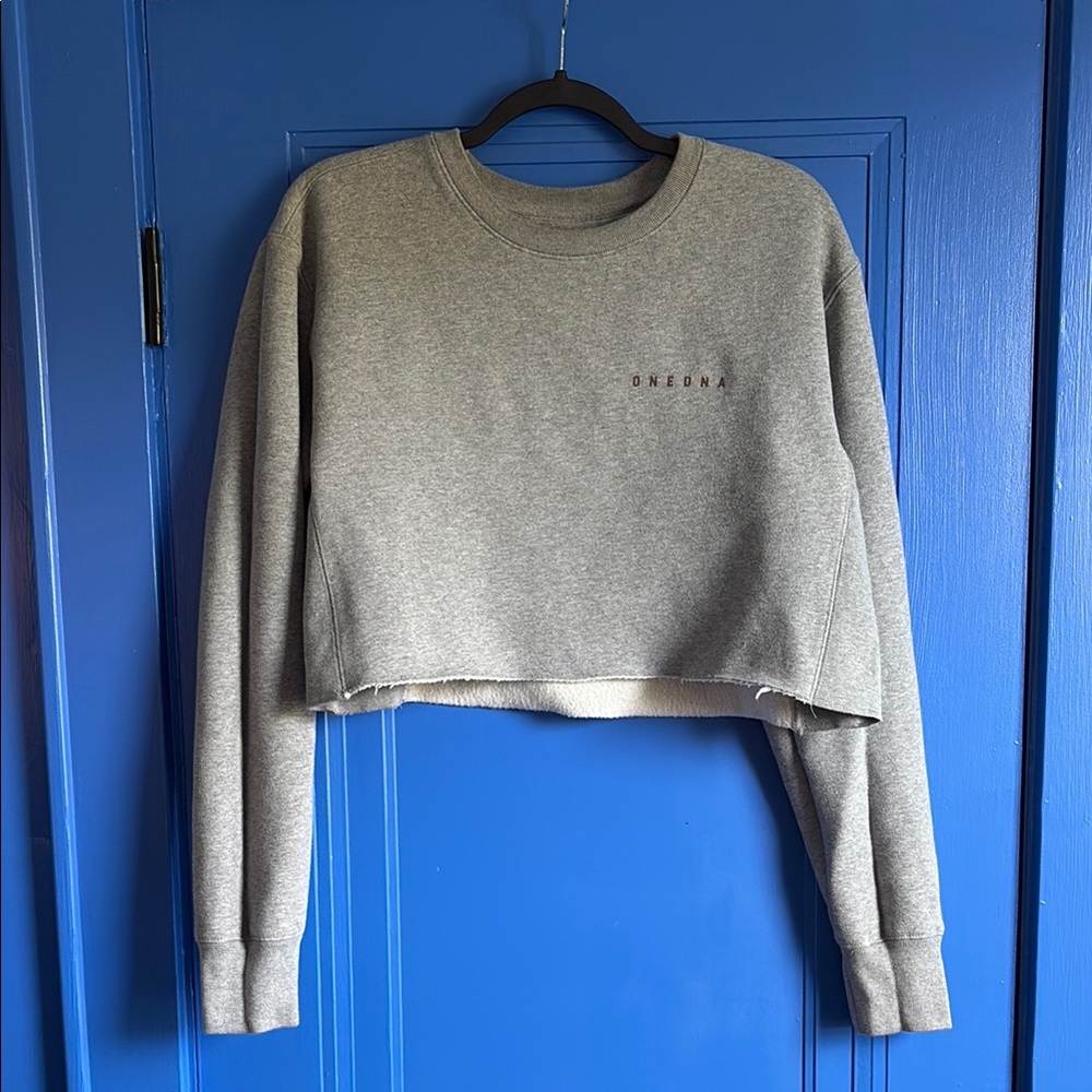 ONE DNA UNISEX Grey Cropped Sweatshirt